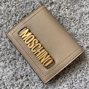 NWT Authentic MOSCHINO Card case Bi- fold wallet